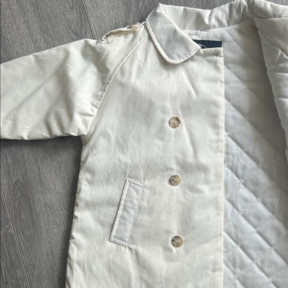 Burberry Kids Cream Pea Coat - Picture 6 of 11